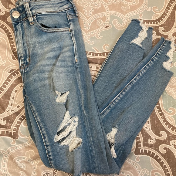 American Eagle Outfitters Denim - AE Distressed High-rise Jeggings
